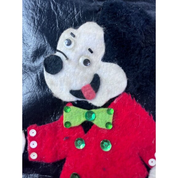 Vintage Mickey & Minnie Mouse Homemade Felt  Magnet on backs Hand Made Craft - Picture 3 of 8